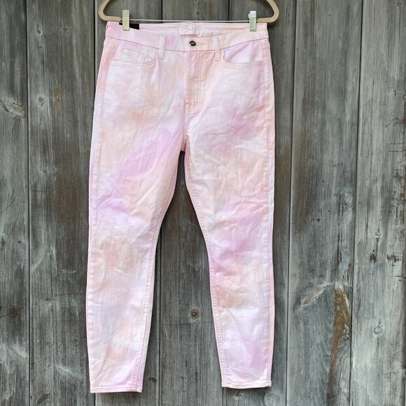 NWT Jen7 Baby Pink Ankle Skinny Jeans Women’s 10 Stretch Denim - Picture 15 of 15